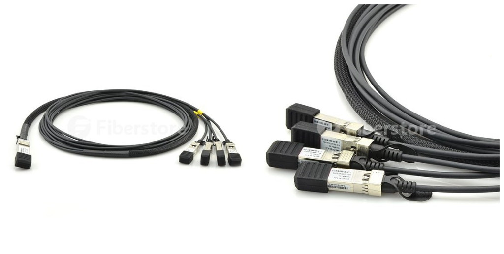 HP JG331A Compatible QSFP+ to 4SFP+ Passive Breakout Copper Cable